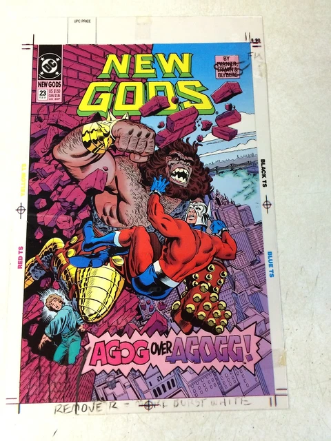 New Gods #23 Cover Art 4 Color Acetate Super Cool Agog One Of A Kind!!