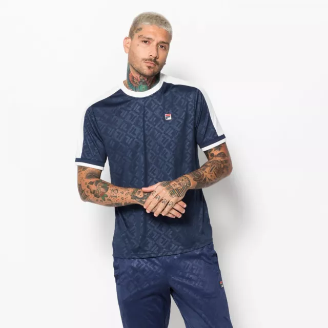 T shirt fila cheap bleu blanc rouge