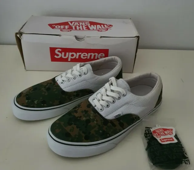 Seltene SS13 Supreme x Vans x Comme Des Garcons CDG Era Pro US 8 UK 7 EU 40,5 oliv