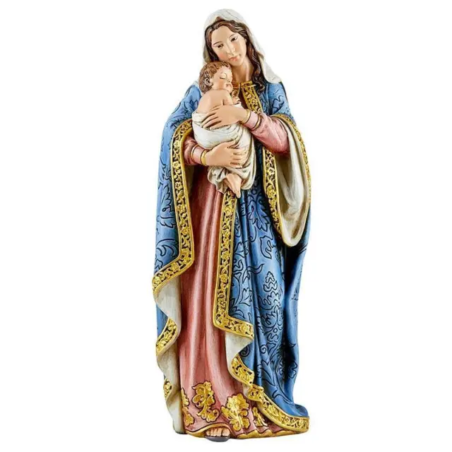 Antique Madonna and child Jesus Virgin Mary Chalkware Religious Statue