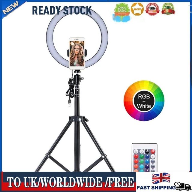 10 Inch Phone Video Photo Light RGB Circle Fill Light for Makeup Live Streaming