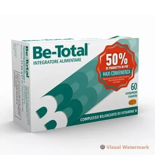 BE-TOTAL 60 compresse Integratore Alimentare di Vitamine B - BETOTAL