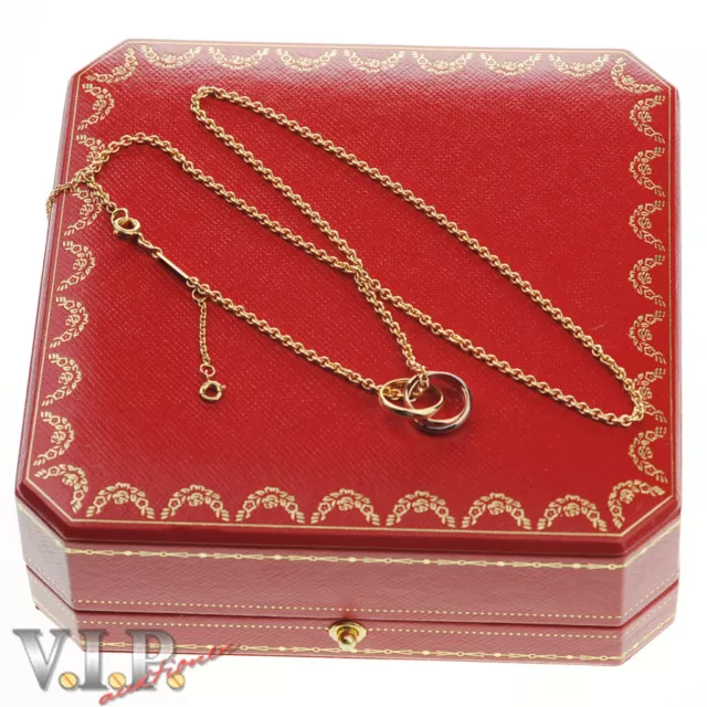 Cartier Trinity Collier Halskette Kette++Anhänger 18K/750 Tricolor Gold Necklace