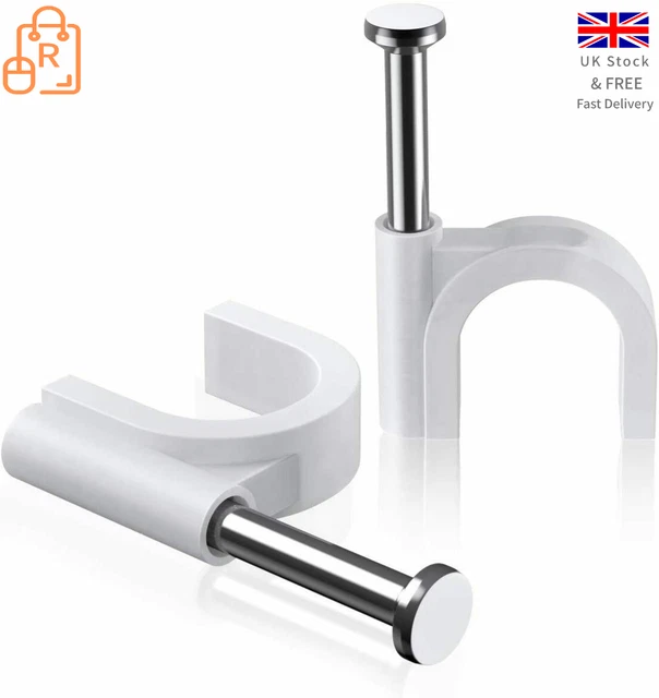 AGPTEK clip per cavo rotonde 8 mm, 100 pz per confezione