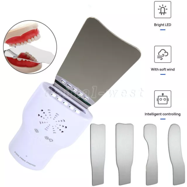 Dental Occlusal Mirror Fog Free LED Intra Oral Photo System 4 Mirrors Anti-Fog
