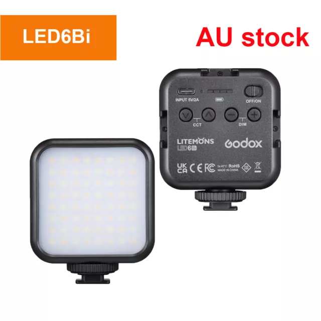 AU  Godox LED6 Bi-color RGB LED Video Light Pocket LITEMONS Lamp