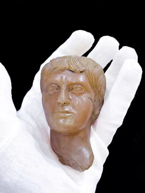 Ancient Greek Caesar Augustus sculpture handmade. 2
