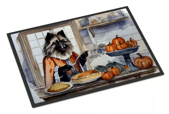 Keeshond Fall Kitchen Pumpkins Indoor or Outdoor Mat 18x27 DAC1785MAT