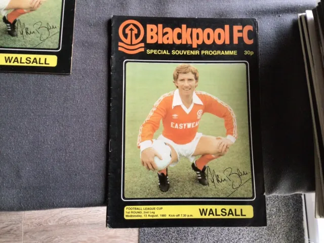 Blackpool v Walsall 13/8/80 league cup rd1