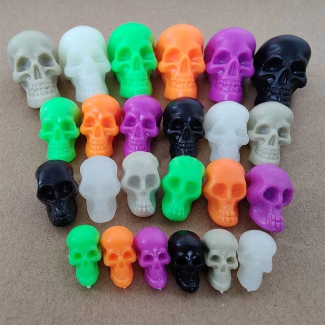 50pz Mini Teschio Multicolore Halloween Mini Teschi Piccoli Halloween