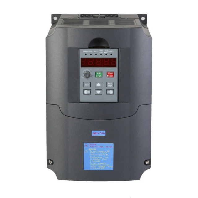7.5KW 220V 10HP Single To 3 Phase Variable Frequency Drive Inverter CNC ...