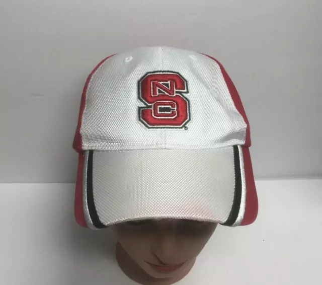 NC State Hat Red White Logo  47 Brand Baseball Cap strap-back