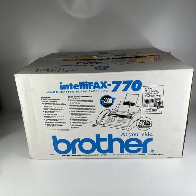 Brother Intellifax-770 Home/ Office Fax Machine Copier New Open Box