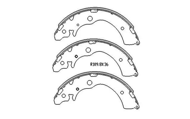 REAR DRUM BRAKE SHOES PAIR - R1999 for Honda CRV 9/1997-12/2001