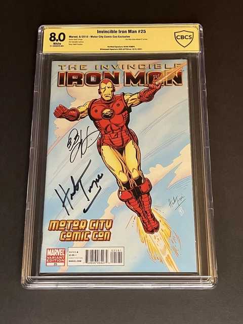 The Invincible Iron Man #25 variant CBCS Signed By Herb Trimpe & Bob Layton