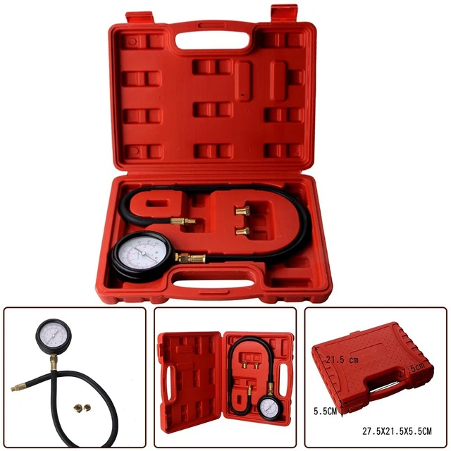 Kit Testeur Pression Huile Moteur 0-10 Bar | 10 Adaptateurs Inclus | Outil Diagnostic Garage Professionnel
