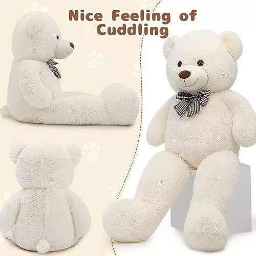 Giant Teddy Bear Big Stuffed Animals Huge Plush Toy Soft Valentine's Day 4ft NEW