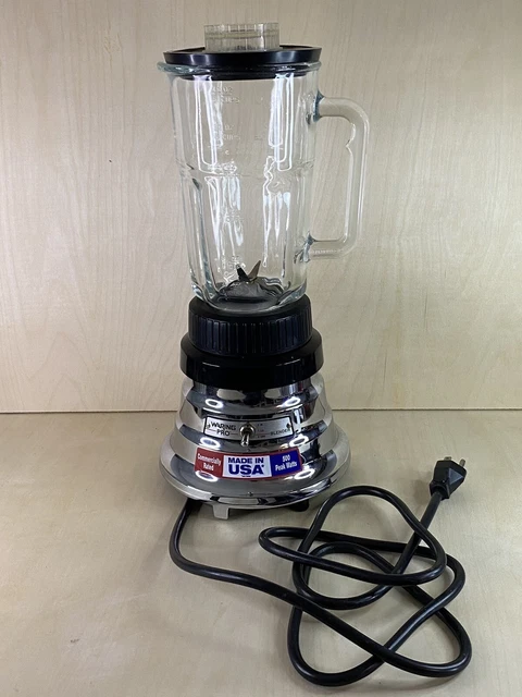 Vintage Waring Pro Commercial Rated Blender Model WF1112218 Chrome Retro 2 Speed