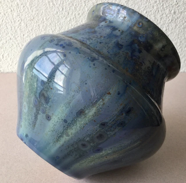 VASE ANCIEN GRES -PIERREFONDS -signature au casque, numéroté.CRISTALLISATIONS. 4
