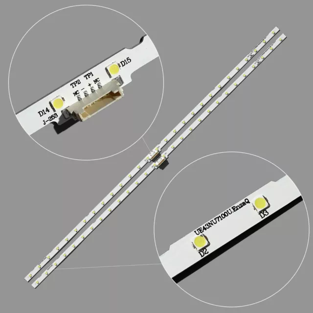 Aot-43-Nu7100F 2 Barre Strip Led Per Samsung Ue43Nu7100 Ue43Ru7170 Ue43Nu7025K