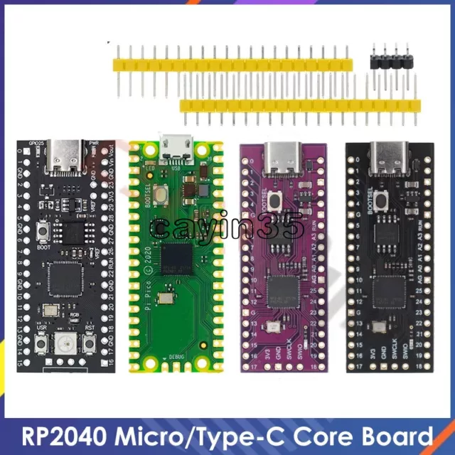 Raspberry Pi Pico Board RP2040 TYPE-C / MICRO Dual-Core 264KB ARM Low-Power NEW