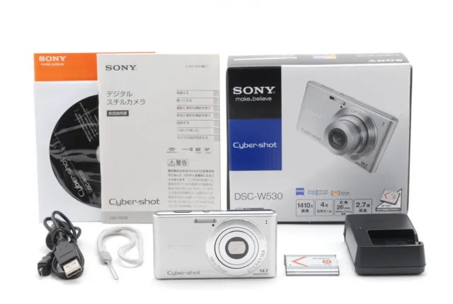 [TOP MINT w/Box] Sony Cyber-shot DSC-W530 14.1MP Digital Camera From JAPAN