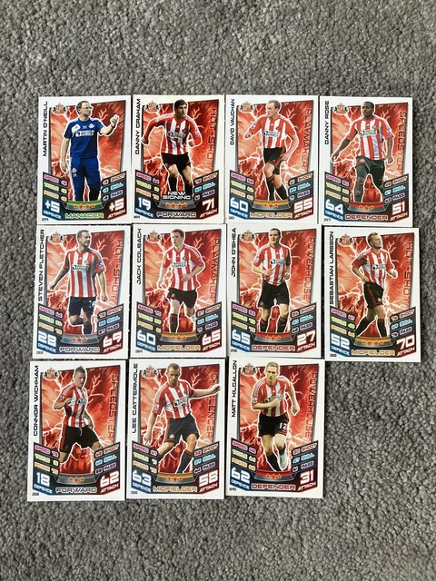 Sunderland FC Topps Match Attax Fußball Karten Bundle x11 2012/13 Edition