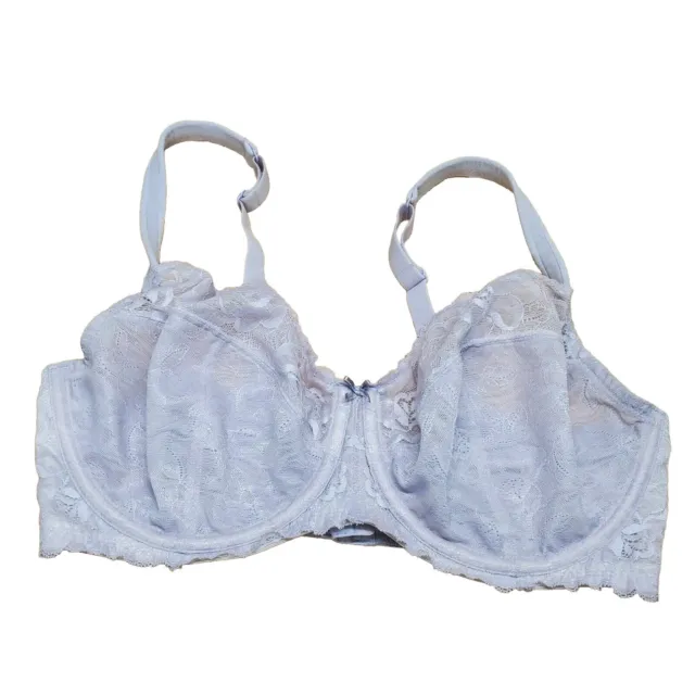 Lane Bryant New Cacique Lightly Lined Full Coverage Bra Blue Lace