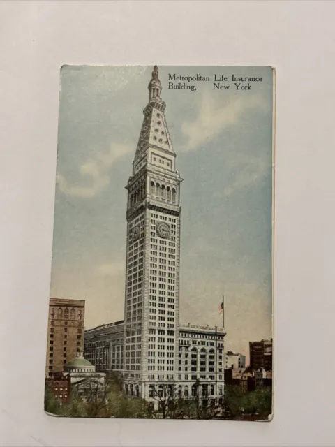 New York City NY, Metropolitan Life Insurance Building 1912 Vintage Postcard