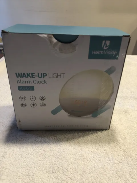 Heim Vision Smart Wake Up Light Digital Alarm Clock A80S Used
