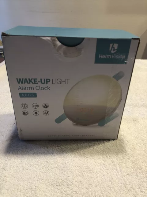 Heim Vision Smart Wake Up Light Digital Alarm Clock A80S Used