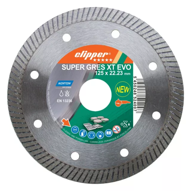 Norton Clipper Diamanttrennscheibe SuperGresXT EVO 125 x 22,23 mm - 70184644760