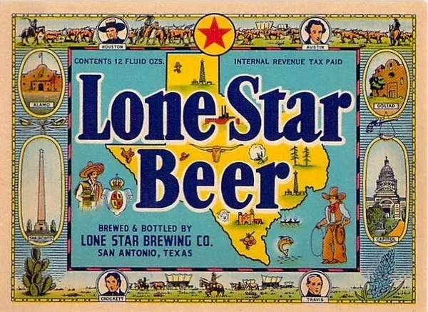 Lone Star Beer Label San Antonio, TX  Refrigerator Toolbox Magnet