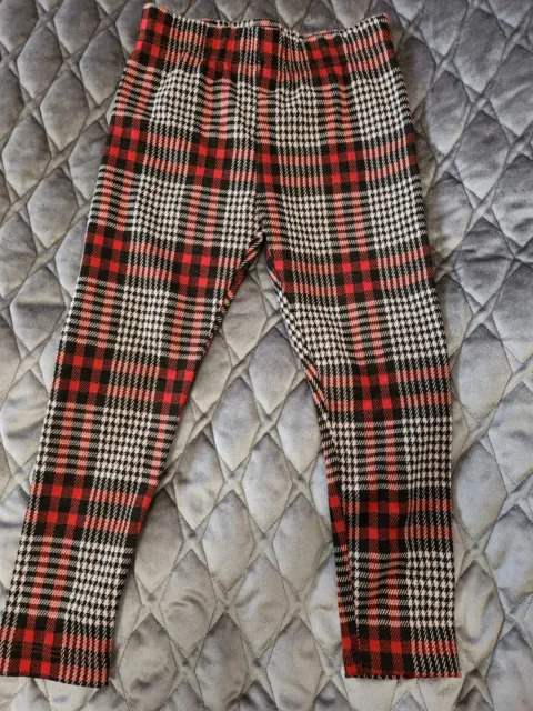 Girls Tartan Checked Leggings 6/7 Any number  1 postage up 1KG see other items!