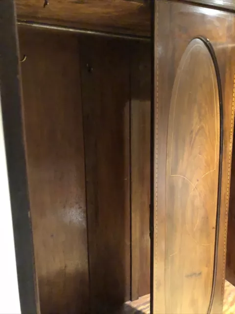 Antique double oval mirror door wardrobe 3