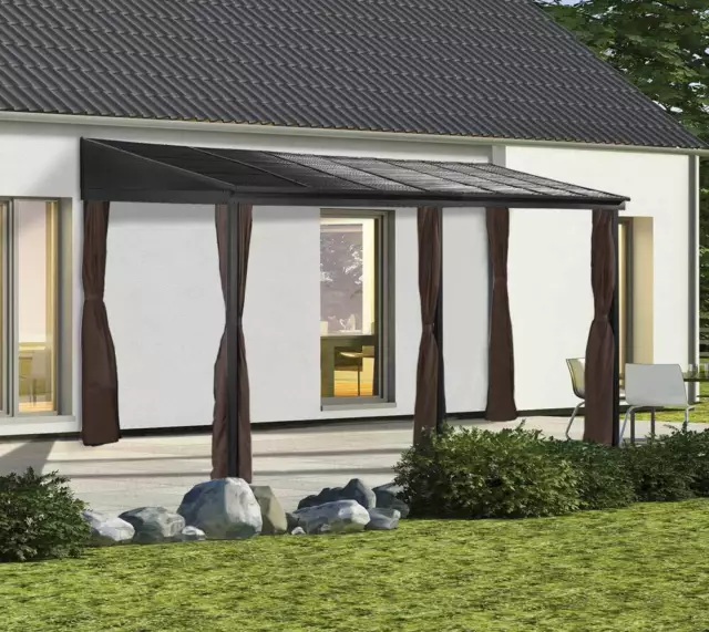 Terrassenüberdachung Portland Sojag 10x16 Vordach Pergola Überdachung Aluminium 2