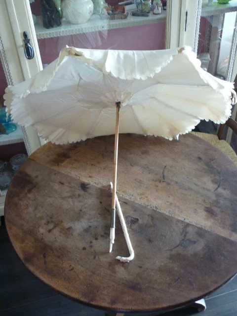 Widmann Ombrelle Belle Époque Blanche – Diam. 60 X 70 Cm – Pour Soirée Déguisée, Mariage Ou Carnaval