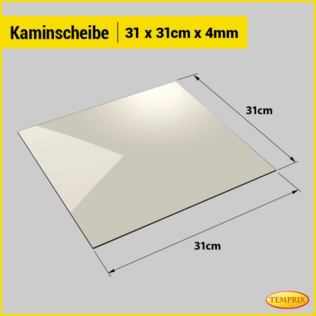 Verre De Cheminée Et Poêle Vitre d'insert résistant au feu Poêles four Temprix