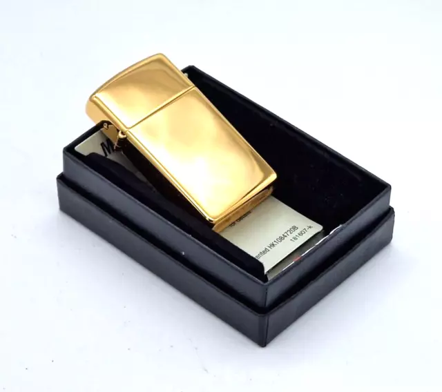 24Ct Gold Plated Genuine Zippo Slim Lighter 24K