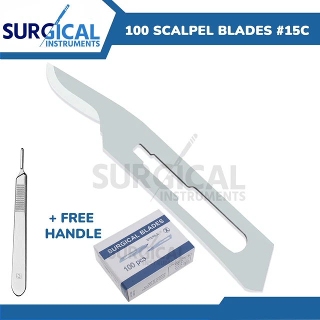 100 MICRO SURGICAL blades 15C Scalpel EyeDental/ophthalmicPlastic