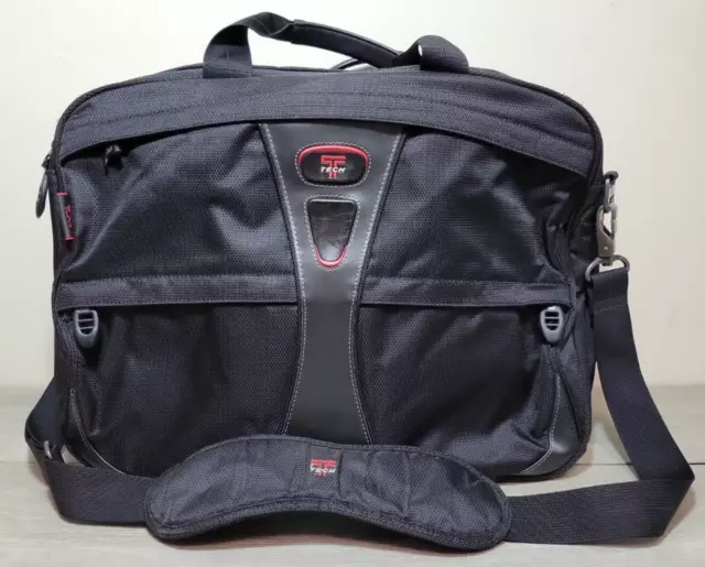 Tumi T-Tech Men's Black Nylon Expandable CarryOn Briefcase/Messenger Bag #5541D