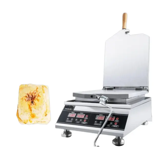 2.4kw Commercial Electric Pancake snack food Seafood Fossil Pie Making Machine