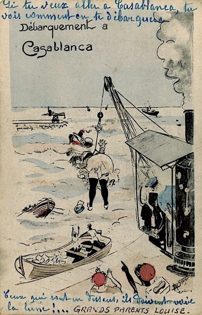 CPA Illustrateur - Un Bonjour Du Maroc, Danseuse Arabe (Affranchissement Militaire) - 1900
