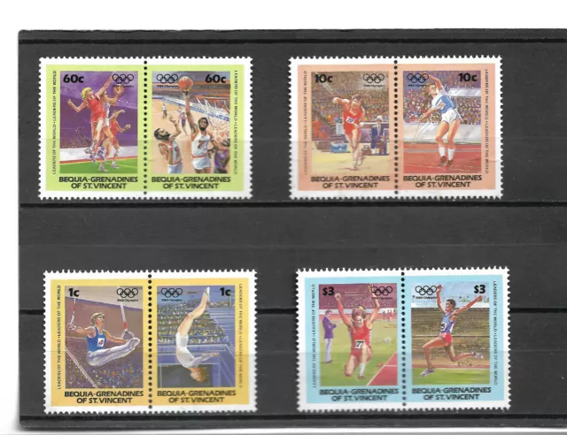 Bequia-Grenadines De San Vicente 1984, Serie Juegos Olímpicos 1984.    Mnh.
