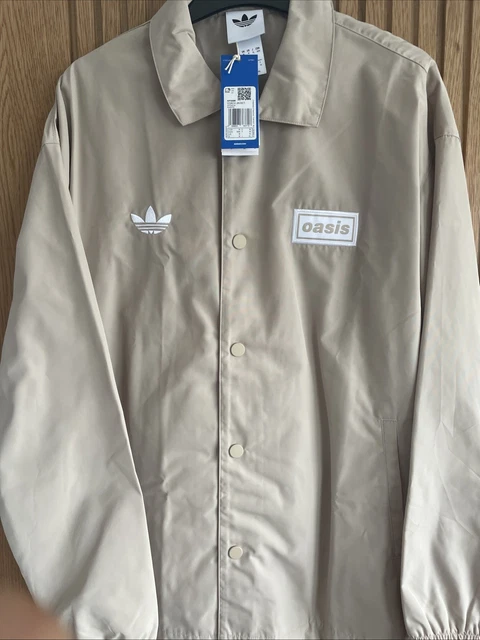OASIS X ADIDAS Rare Tour Coach Jacket Stone Khaki BNWT Size
