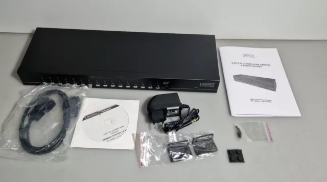 Cat. 5 Combo KVM Switch DIGITUS DS-16202-1 16-Port USB PS 2 OSD Kaskadierung