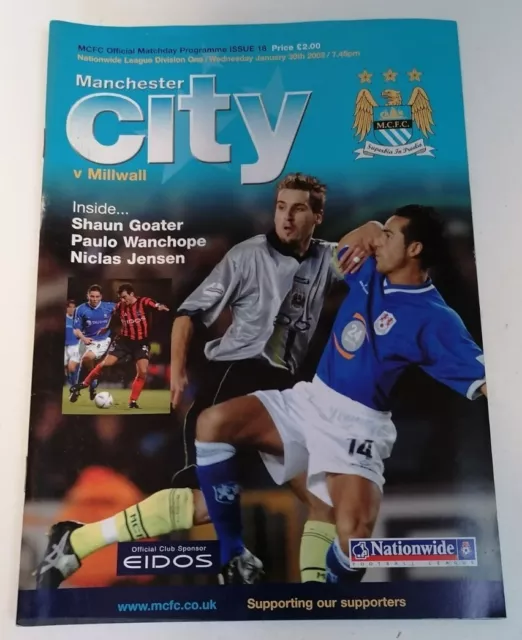 PROGRAMME - MCFC Matchday Manchester City Vs Millwall 30th Jan 2992 Issue #18