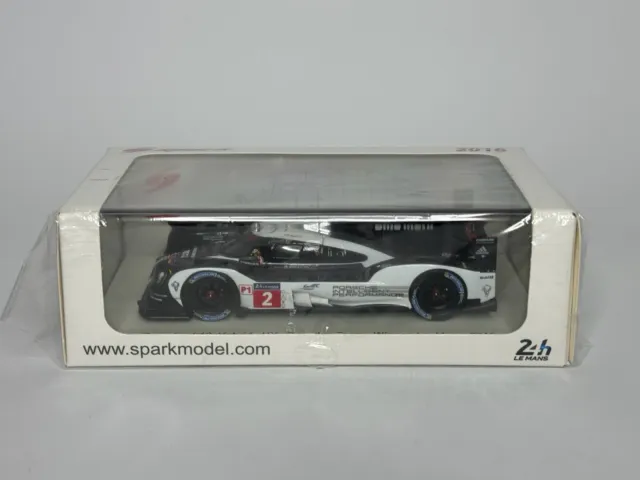 Neu OVP Porsche Hybrid #2 Porsche Team Winner LMP1 24h Le Mans 2016 Spark 1:43