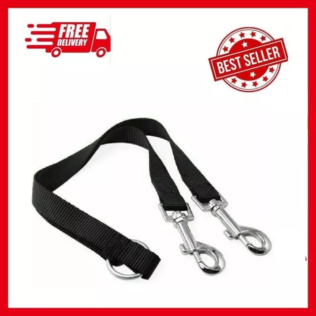 Duplex Double Dog Pet Lead Leash Splitter Coupler with Clip for Collar Harness