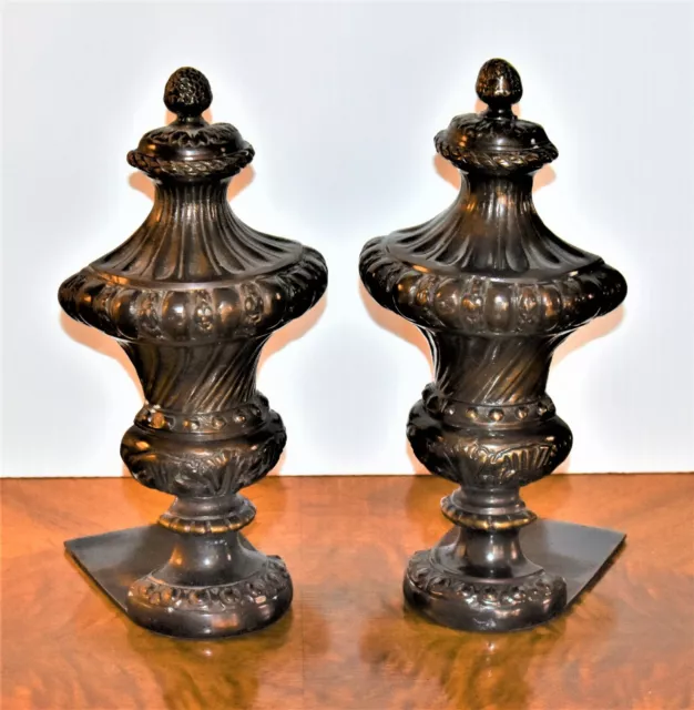 Urn Bookends Bronze Tone Antique Style Finished Metal